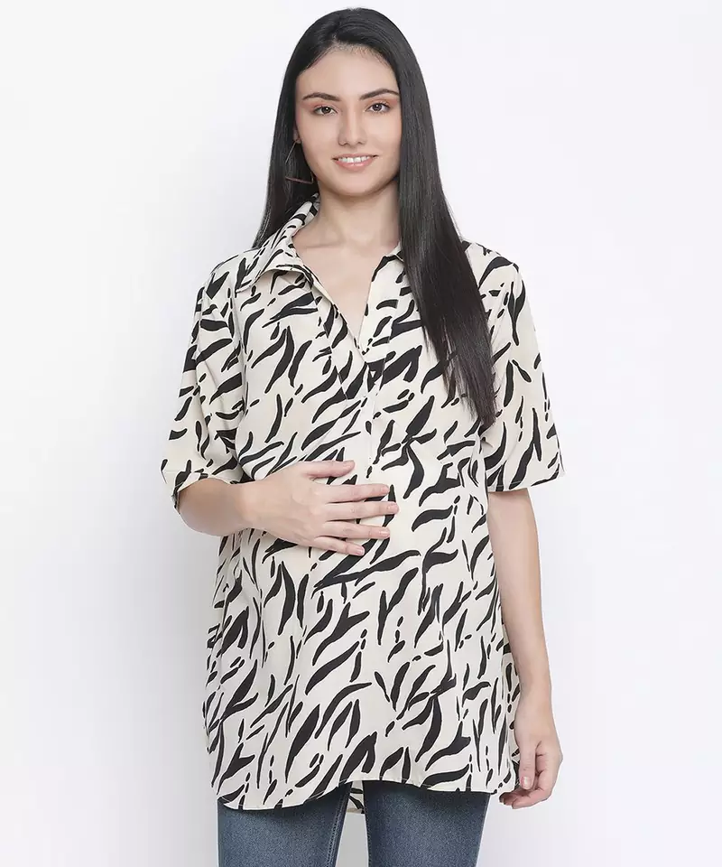 Supercool animal print maternity top