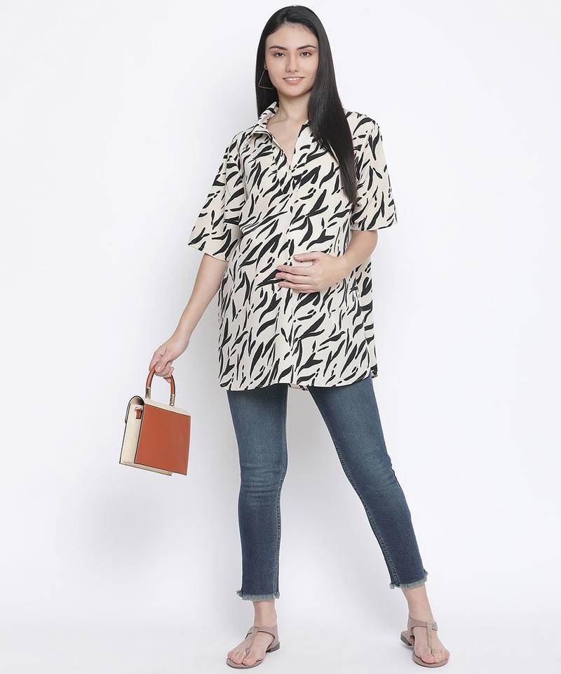 Supercool animal print maternity top
