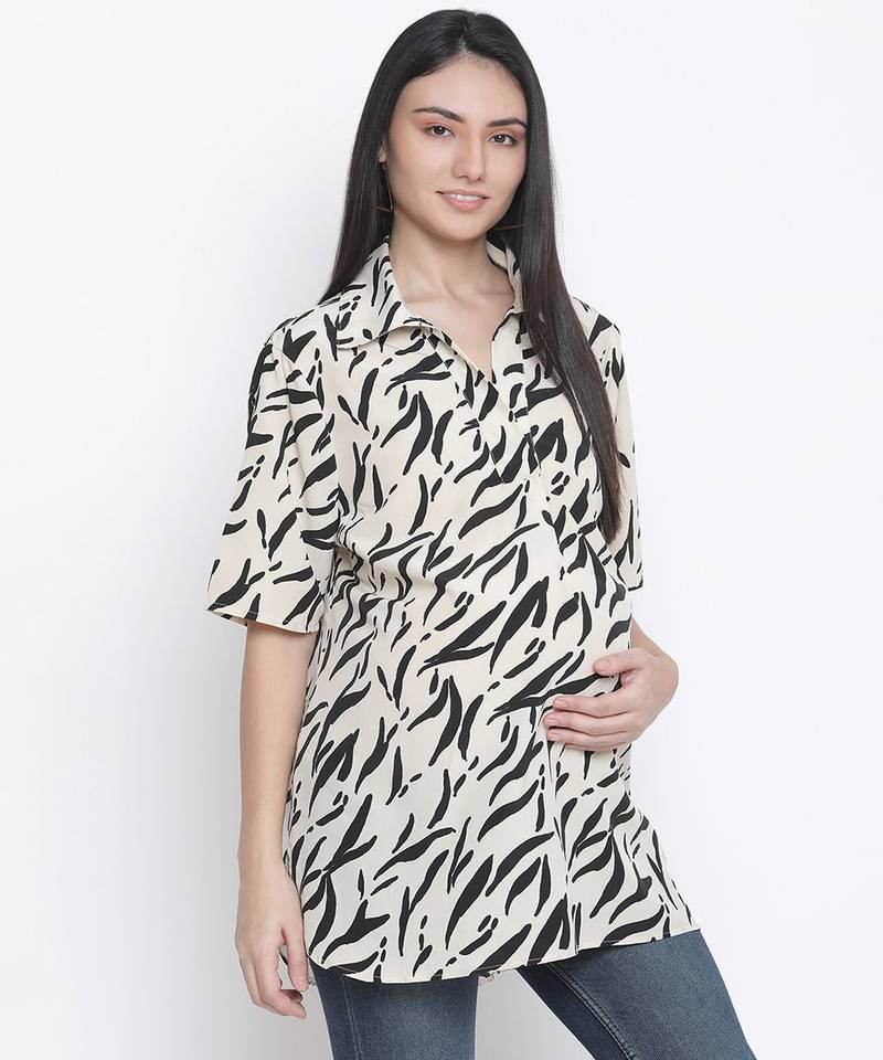 Supercool animal print maternity top