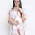 Gallant white pretty printed maternity top