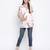 Gallant white pretty printed maternity top