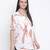 Gallant white pretty printed maternity top