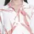 Gallant white pretty printed maternity top