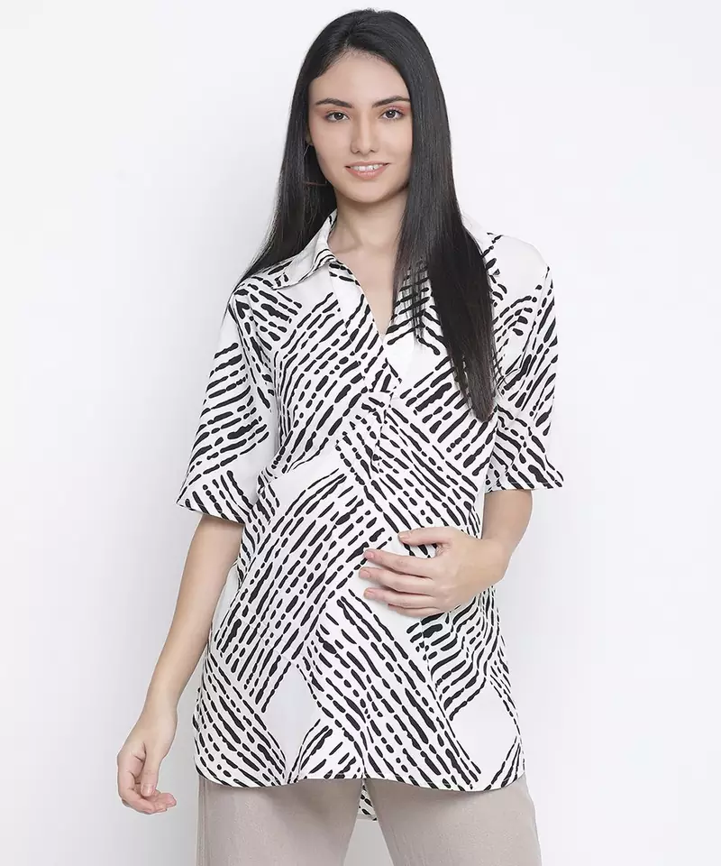 Uproar static print maternity top