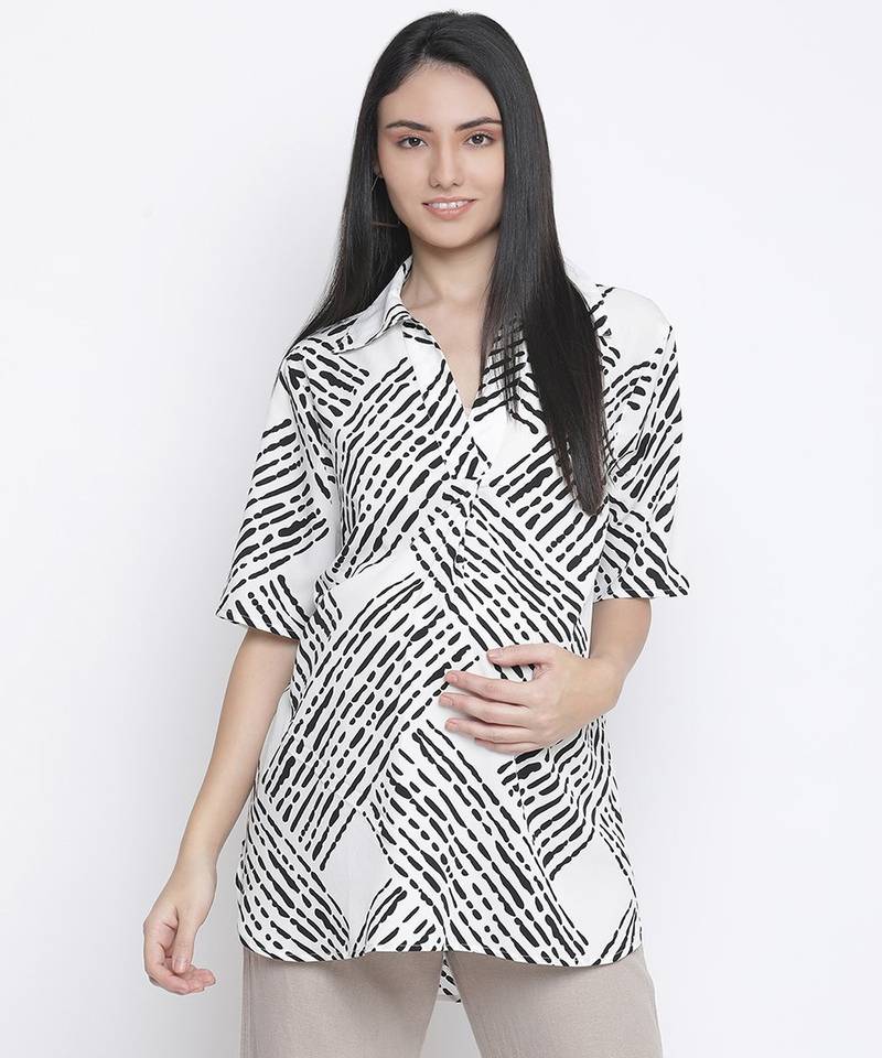 Uproar static print maternity top