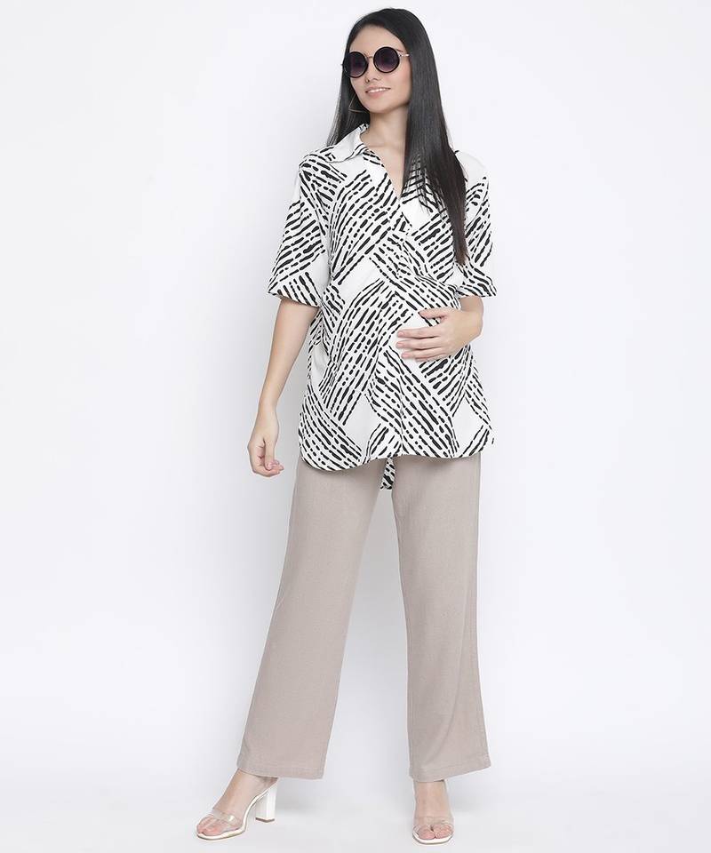 Uproar static print maternity top