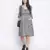 Chic check print maternity dress