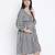 Chic check print maternity dress