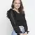Kasson shimmer black ruffle women crop top