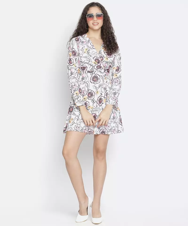 Dreams of colors digital print classy women dress