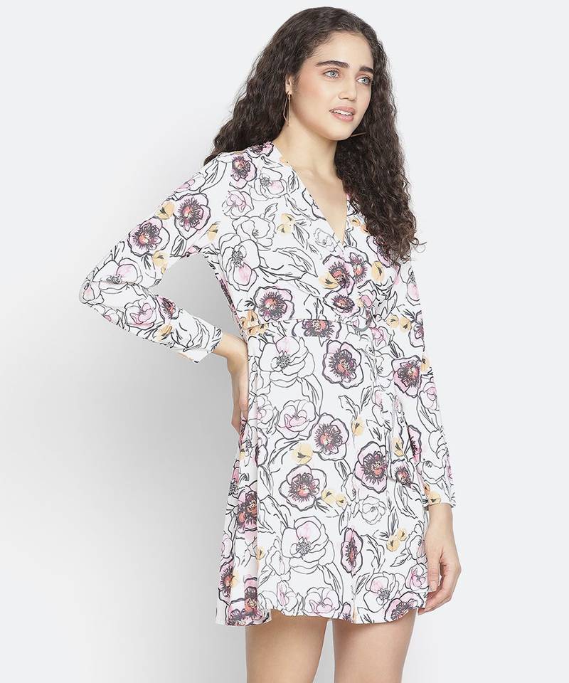 Dreams of colors digital print classy women dress