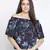 Flick of colours digital print women off-shoulder top