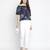 Flick of colours digital print women off-shoulder top