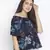 Flick of colours digital print women off-shoulder top