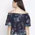 Flick of colours digital print women off-shoulder top