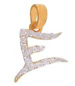 Mahi  Elite E Initial Pendant with CZ