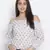 Light pink floral print classy shoulder strap women  top
