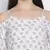 Light pink floral print classy shoulder strap women  top