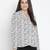 Dearing white printed elegant women top