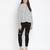 Dearing white printed elegant women top