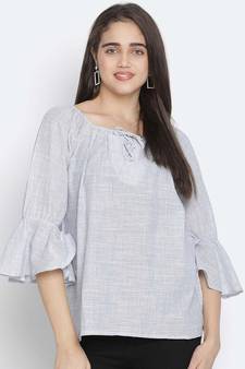 Mobl blue ravishing  women top