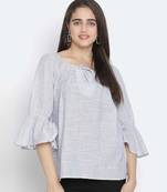 Mobl blue ravishing  women top