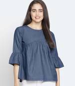Appalling Blue elegant women top