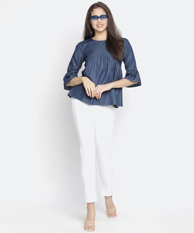 Appalling Blue elegant women top