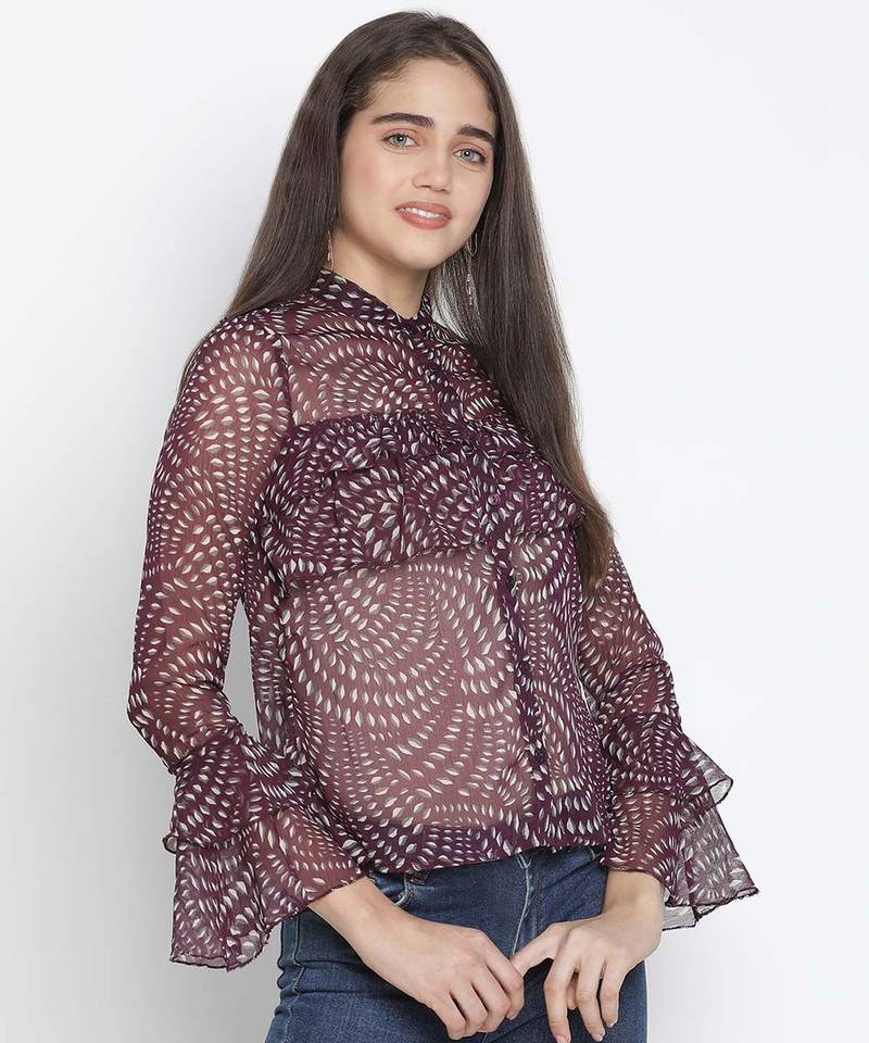 Winni wine color smart women Shirt