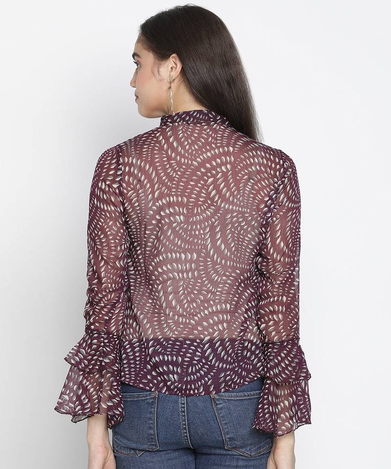 Winni wine color smart women Shirt