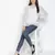 Chezzling white dot print pretty women top