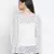 Chezzling white dot print pretty women top