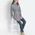 Check mezz button-down women tunic