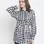 Check mezz button-down women tunic