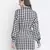 Check mezz button-down women tunic