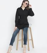 Blockbuster Black button-down women tunic