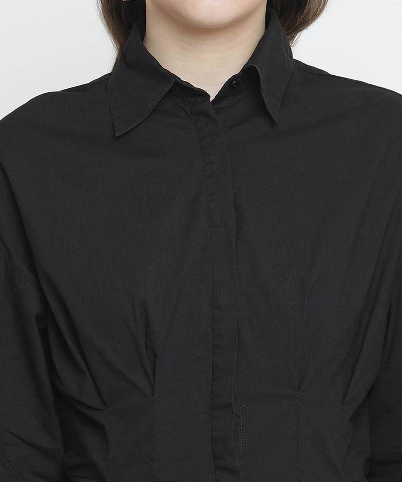 Blockbuster Black button-down women tunic