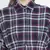 Check print button-down women tunic