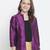 Boxy solid purple dupion silk  women shrug