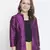 Boxy solid purple dupion silk  women shrug