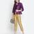 Boxy solid purple dupion silk  women shrug