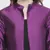 Boxy solid purple dupion silk  women shrug