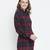 Lustre brubl check button - down women tunic