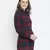 Lustre brubl check button - down women tunic