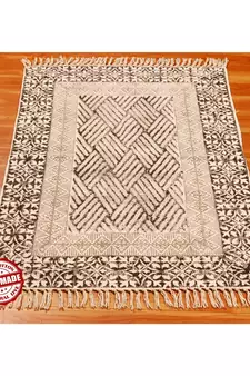3x5 Ft Outdoor Patio Rug Geometric Rug Handmade Cotton Dhurrie Area Rugs Bohomian Kilims Indoor