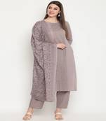 Grey brasso cotton kurta-sets