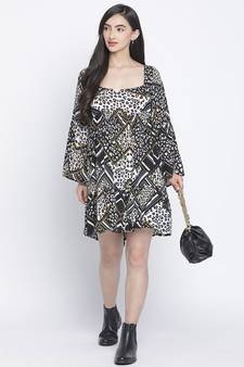 Blomer Black printed women dress