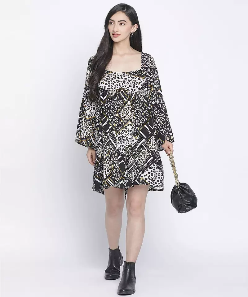 Blomer Black printed women dress