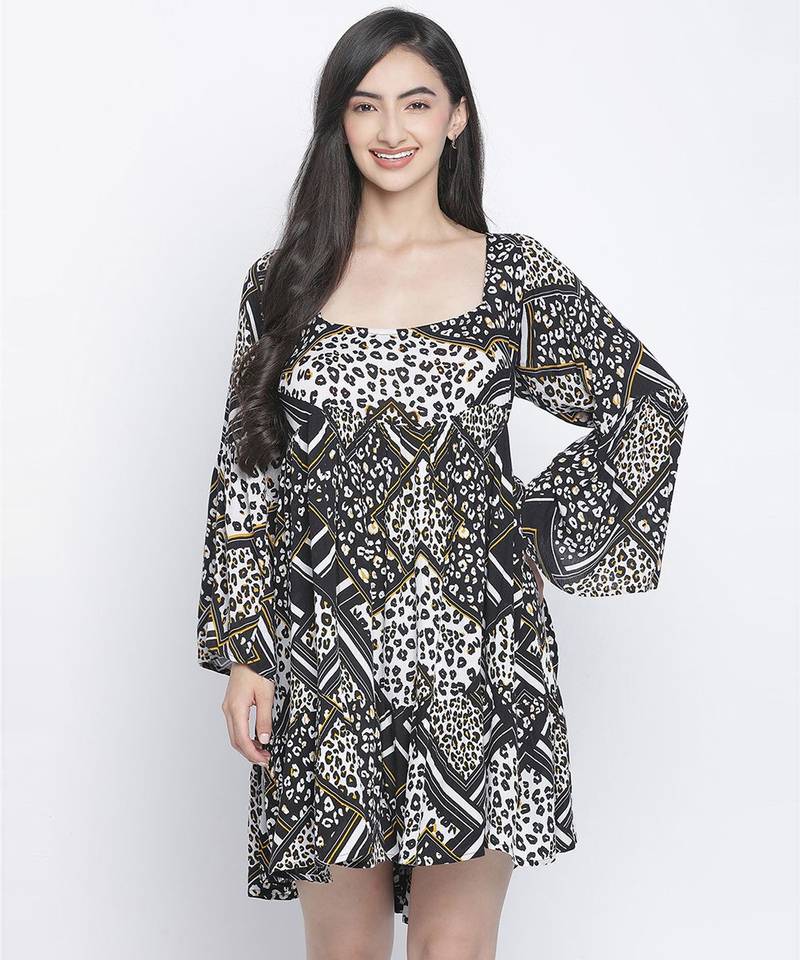 Blomer Black printed women dress