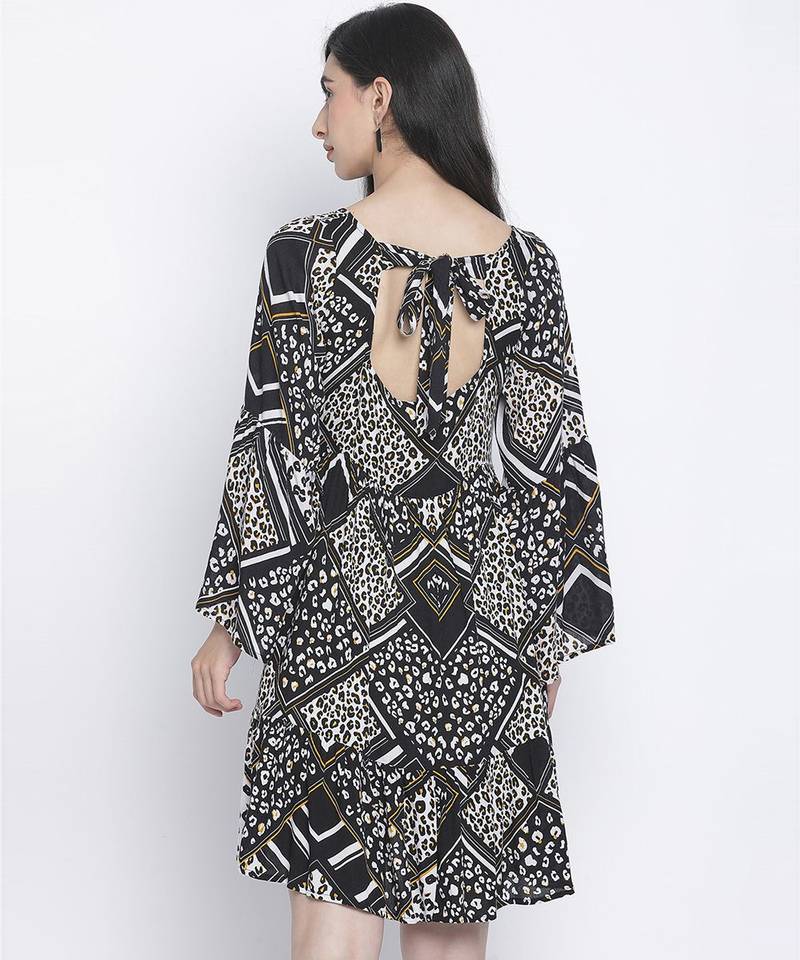 Blomer Black printed women dress